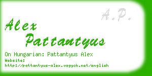 alex pattantyus business card